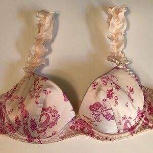 Victorias Secret Mermaid Print Bra Sexy Little Things Vintage 34B
